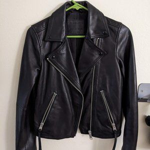 AllSaints Dalby Leather Biker Jacket, Size 4, NWOT